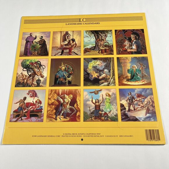 1989 Rowena Morrill Wall Calendar Fantasy Sci-Fi Art Theodore Sturgeon Unused - Picture 5 of 5